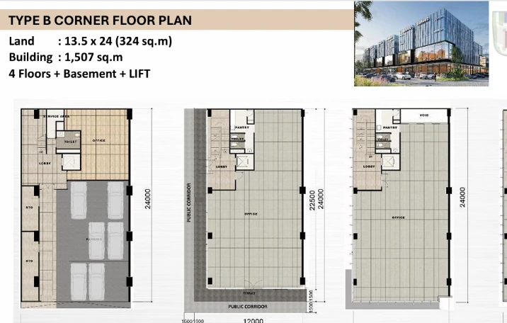 Type B — Corner — Floorplan