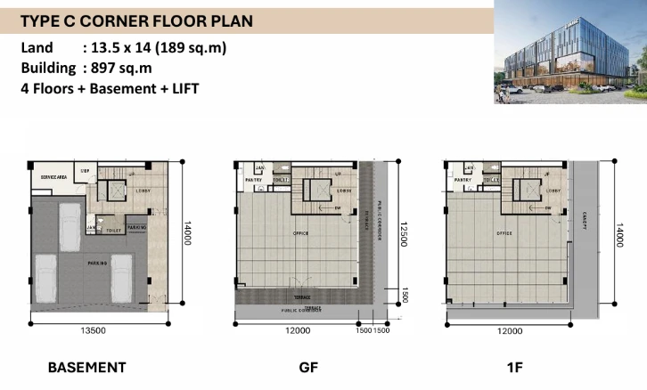 Type C — Corner — Floorplan