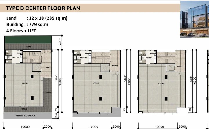 Type D — Center — Floorplan